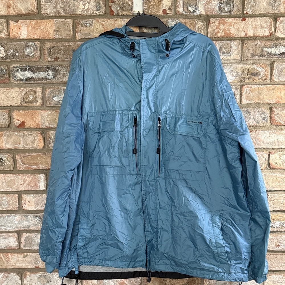 Old Navy Men's Light Blue Windbreaker